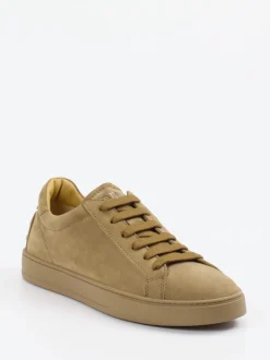 Tod's – Sneaker aus Veloursleder sandbeige