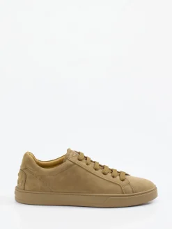 Tod's – Sneaker aus Veloursleder sandbeige