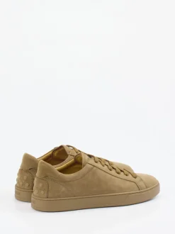 Tod's – Sneaker aus Veloursleder sandbeige