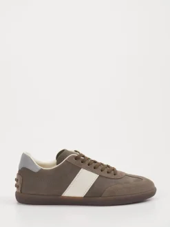 Tod's – Sneaker aus Veloursleder in Braun