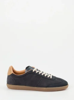 Tod's – Sneaker aus Veloursleder dunkelblau