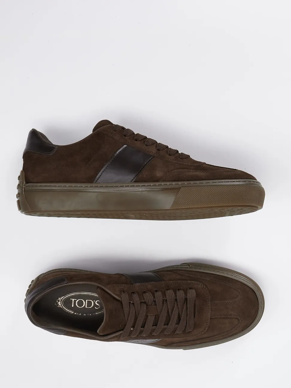 Tod's – Sneaker aus Veloursleder schokobraun