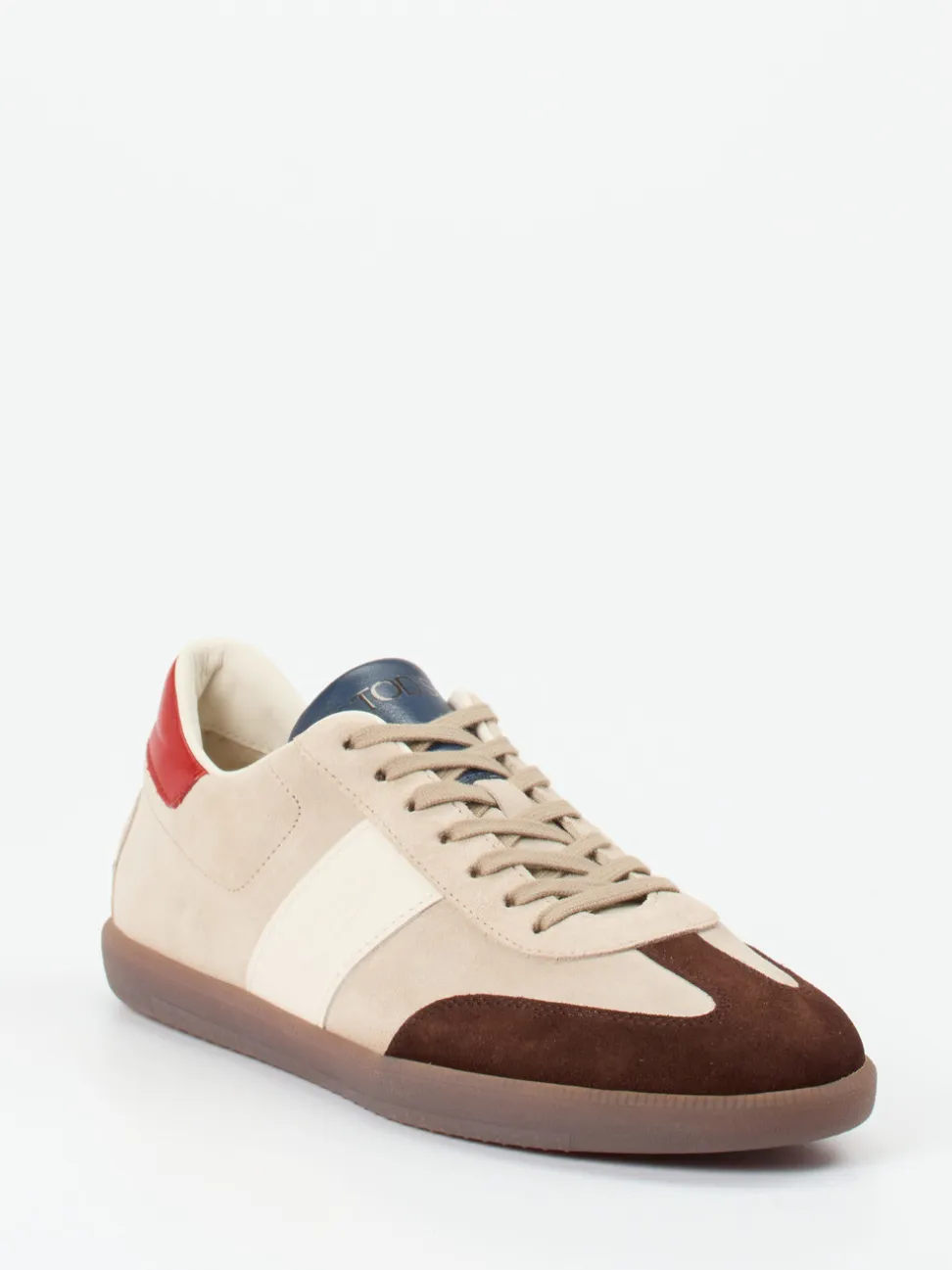 Tod's – Sneaker aus Veloursleder in Beige