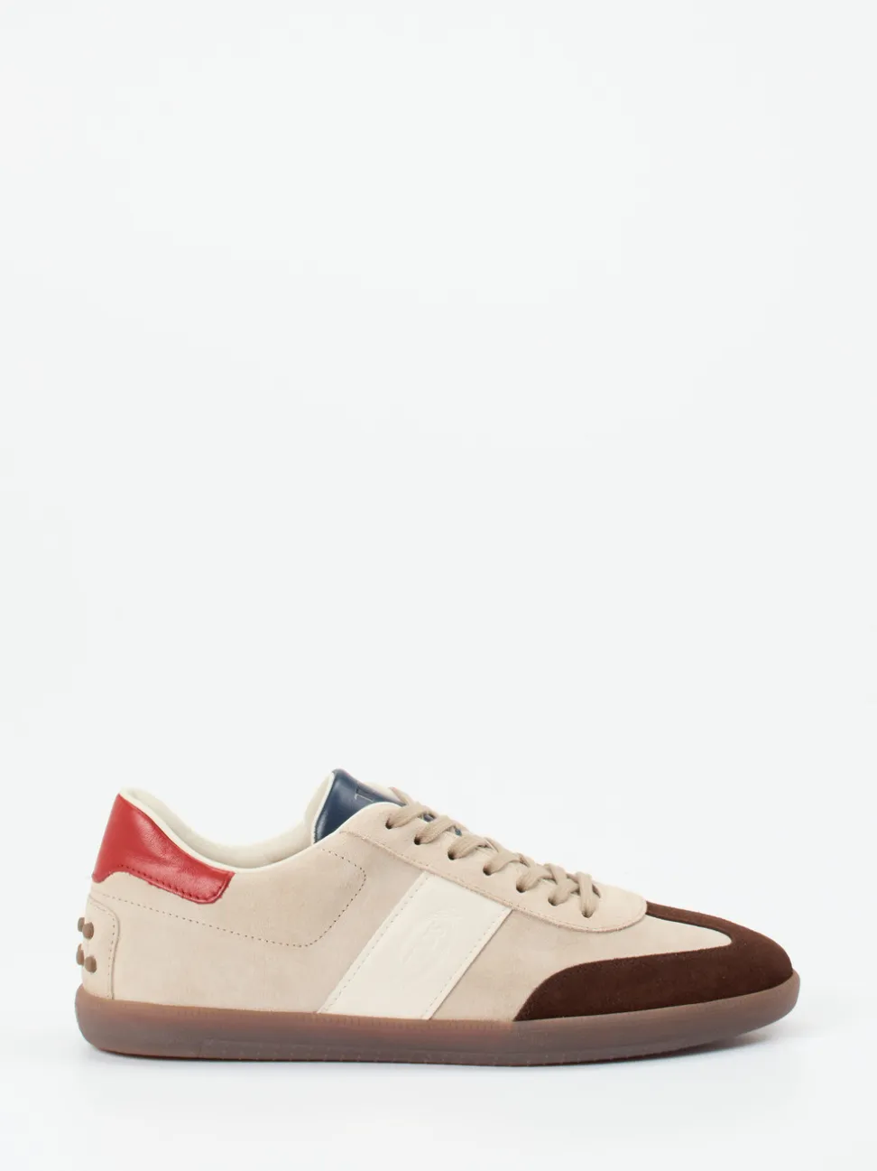 Tod's – Sneaker aus Veloursleder in Beige