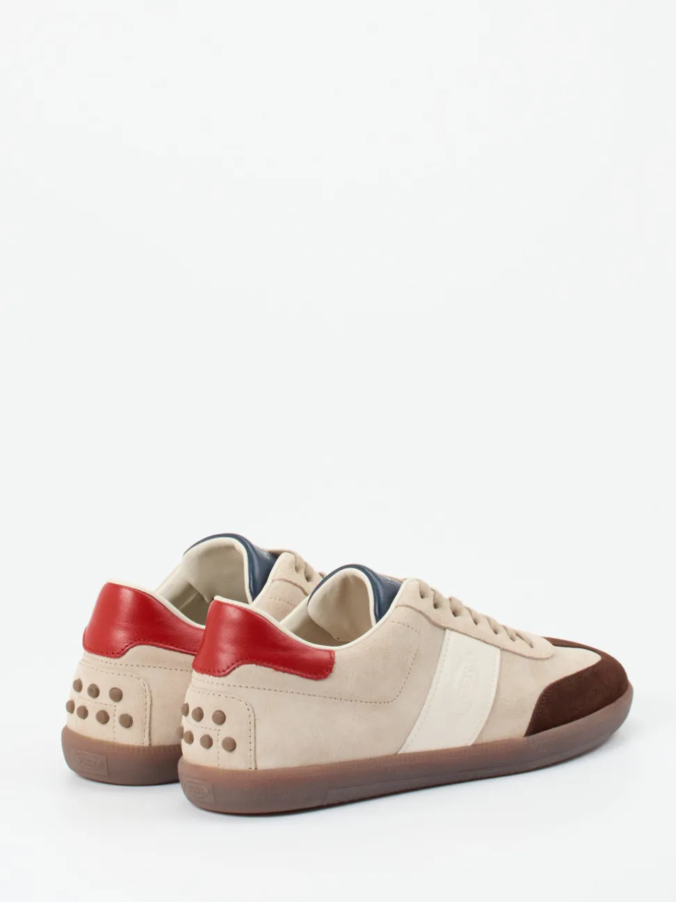Tod's – Sneaker aus Veloursleder in Beige