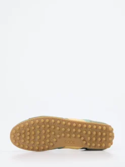 Tod's – Sneaker aus Veloursleder in Salbeigrün