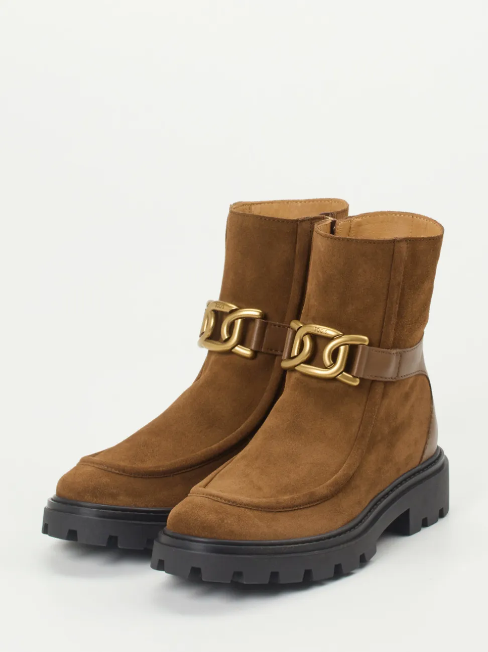Tod's – Stiefelette aus Veloursleder in Braun