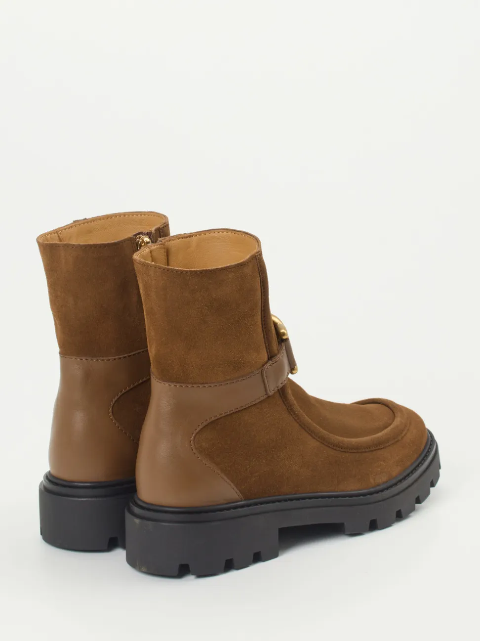 Tod's – Stiefelette aus Veloursleder in Braun