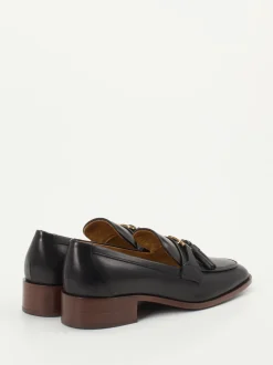 Tod's – Tassel Loafer aus glänzendem Kalbleder Schwarz