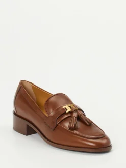 Tod's – Tassel Loafer aus Kalbleder braun