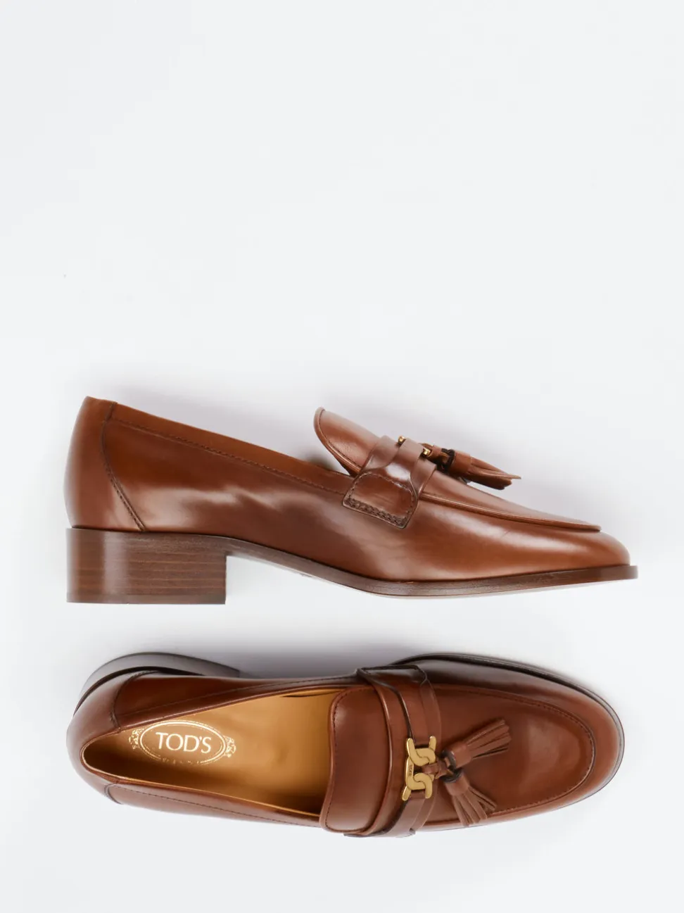 Tod's – Tassel Loafer aus Kalbleder braun