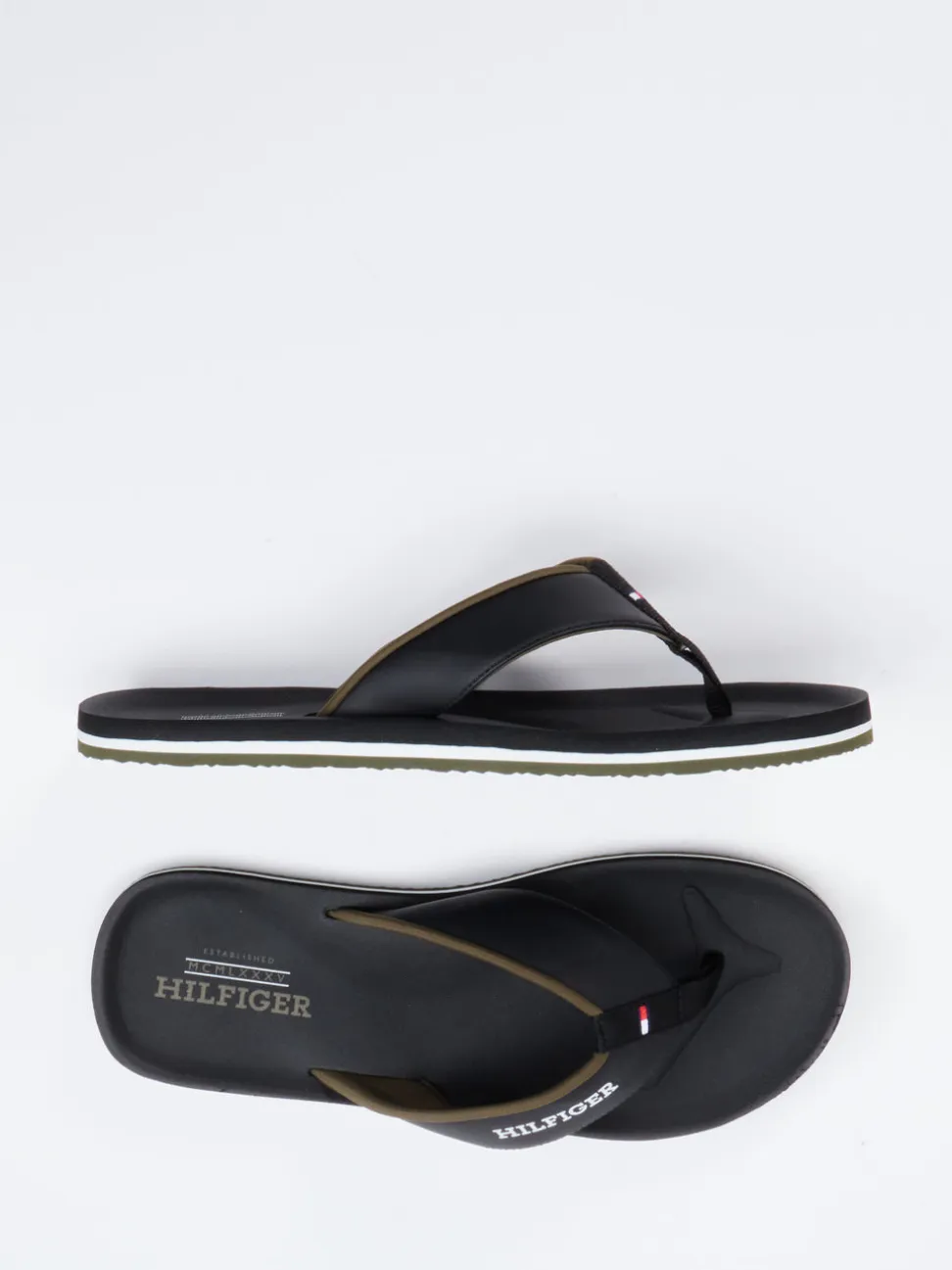Tommy Hilfiger – Zehentrenner aus Synthetik schwarz
