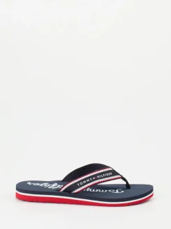 Tommy Hilfiger – Zehentrenner aus Textil Dunkelblau