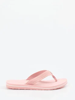 Tommy Hilfiger – Zehentrenner aus Textil in Rosa