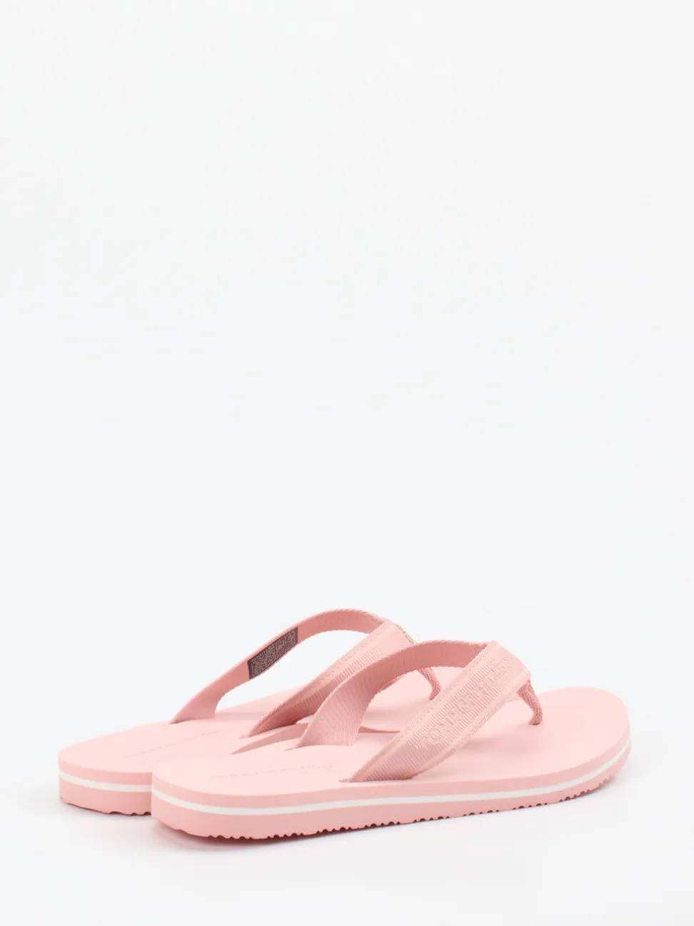 Tommy Hilfiger – Zehentrenner aus Textil in Rosa