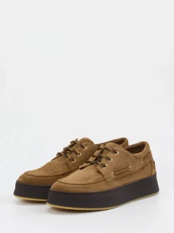 Truman's – Bootsschuh aus Veloursleder cognacfarben