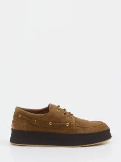 Truman's – Bootsschuh aus Veloursleder cognacfarben