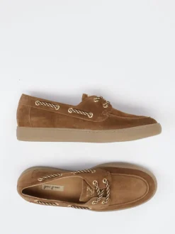 Truman's – Bootsschuh aus Veloursleder cognacfarben
