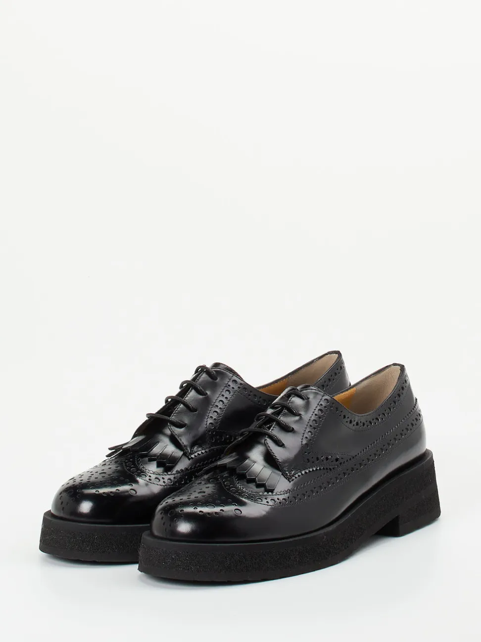 Truman's – Brogues aus Kalbleder in Schwarz