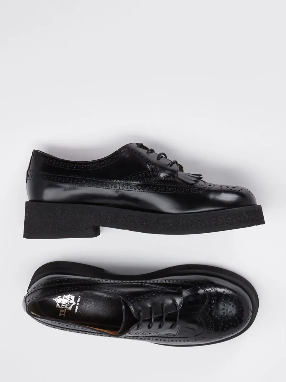 Truman's – Brogues aus Kalbleder in Schwarz