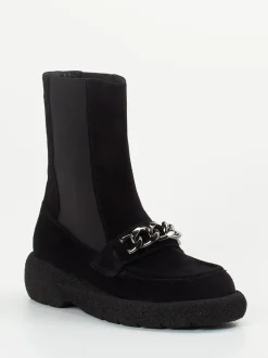 Truman's – Chelsea Boots aus Veloursleder Schwarz