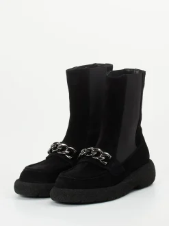 Truman's – Chelsea Boots aus Veloursleder Schwarz