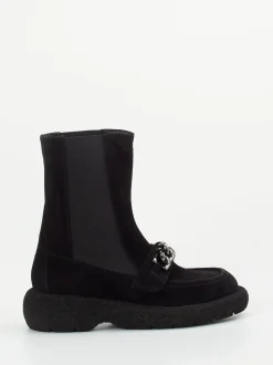 Truman's – Chelsea Boots aus Veloursleder Schwarz