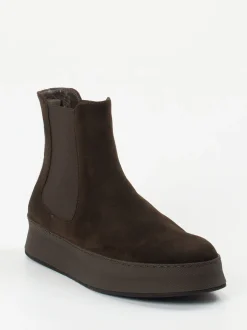 Truman's – Chelsea Boots aus Veloursleder Dunkelbraun