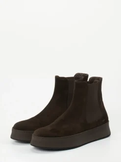 Truman's – Chelsea Boots aus Veloursleder Dunkelbraun