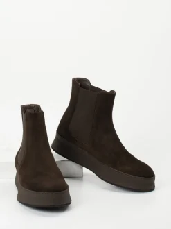 Truman's – Chelsea Boots aus Veloursleder Dunkelbraun