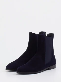 Truman's – Chelsea Boots aus Veloursleder Dunkelblau