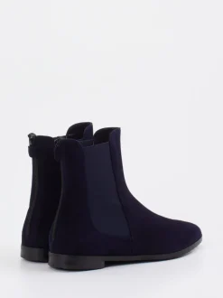 Truman's – Chelsea Boots aus Veloursleder Dunkelblau