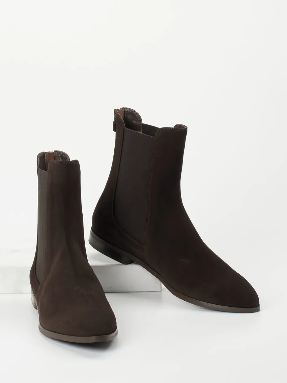 Truman's – Chelsea Boots aus Veloursleder Braun