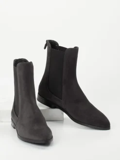 Truman's – Chelsea Boots aus Veloursleder grau