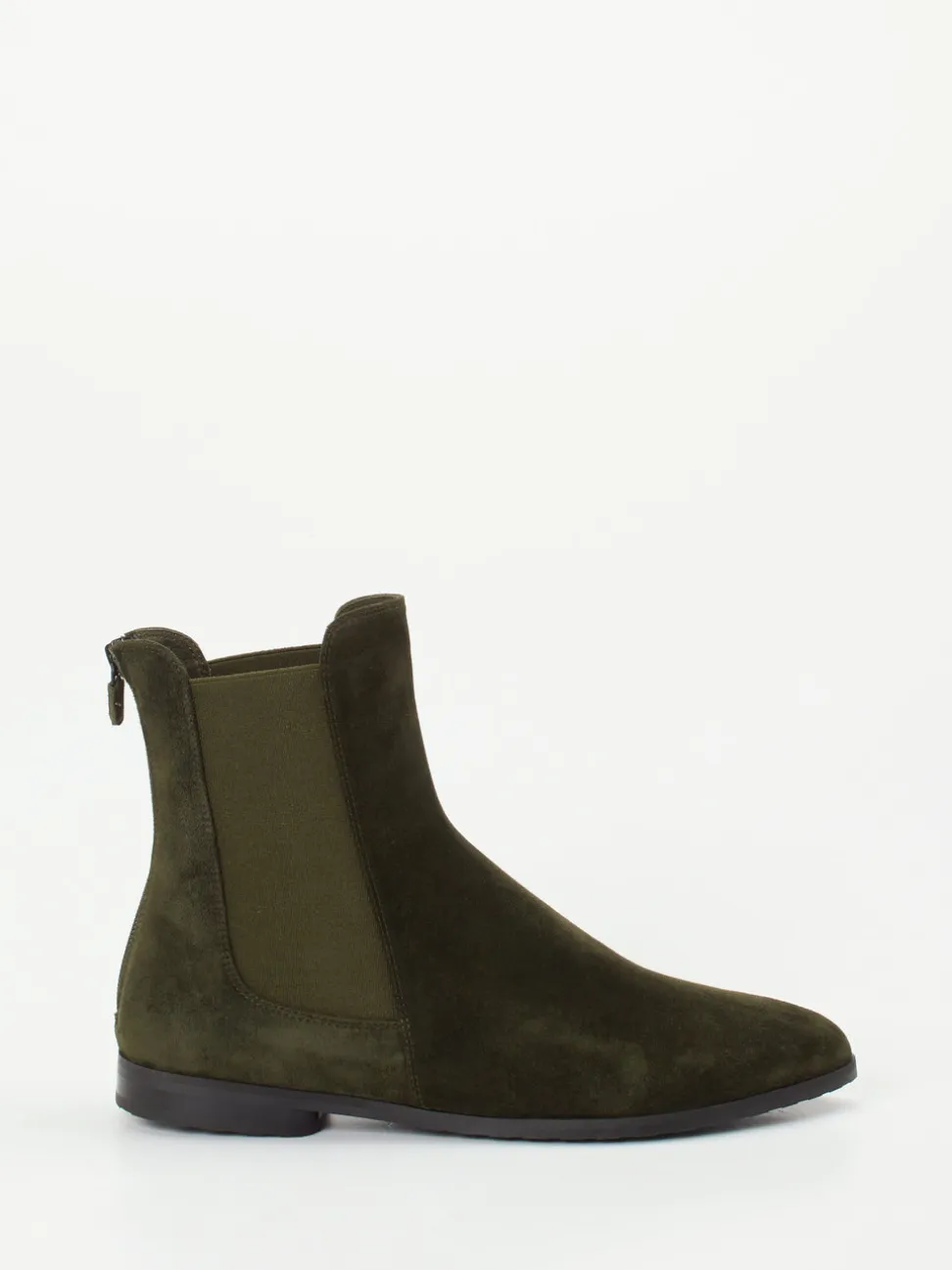 Truman's – Chelsea Boots aus Veloursleder olivgrün