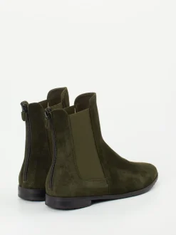 Truman's – Chelsea Boots aus Veloursleder olivgrün