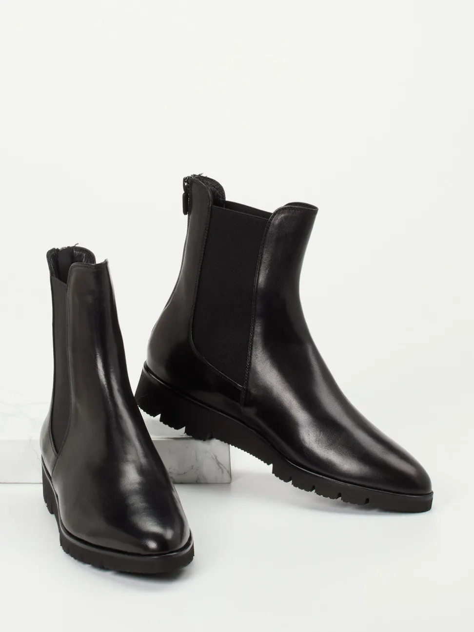 Truman's – Chelsea-Stiefelette aus Lammleder schwarz