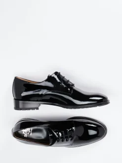 Truman's – Derby-Schnürschuh aus Lackleder schwarz