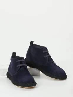 Truman's – Desert Boots aus Veloursleder dunkelblau