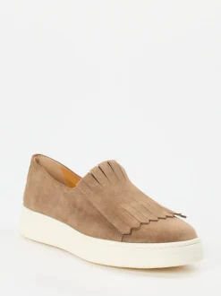 Truman's – Fransen-Loafer aus Veloursleder Sandbraun