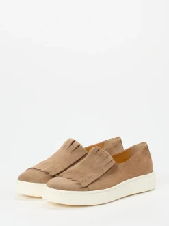 Truman's – Fransen-Loafer aus Veloursleder Sandbraun