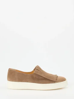 Truman's – Fransen-Loafer aus Veloursleder Sandbraun