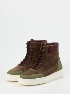 Truman's – High-Top Sneaker aus Veloursleder braun