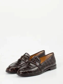 Truman's – Loafer aus geprägtem Leder Dunkelbraun