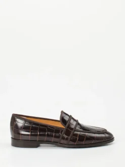 Truman's – Loafer aus geprägtem Leder Dunkelbraun