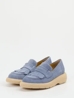 Truman's – Loafer aus Veloursleder in Pastellblau