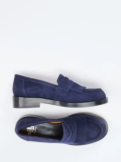 Truman's – Loafer aus Veloursleder Dunkelblau