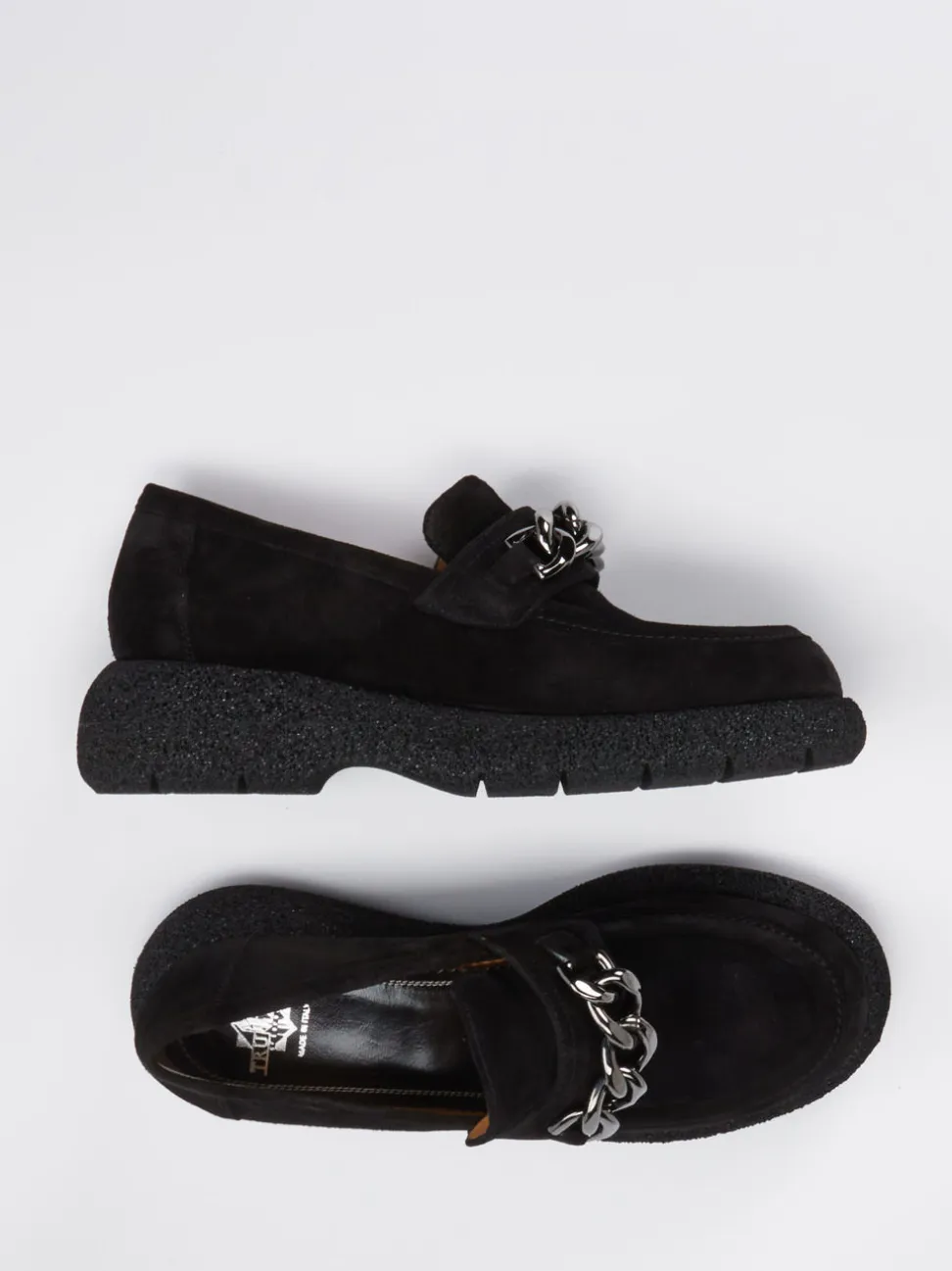 Truman's – Loafer aus Veloursleder Schwarz