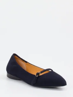 Truman's – Mary Jane Ballerinas aus Veloursleder Dunkelblau