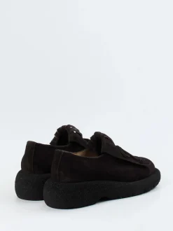 Truman's – Plateau-Loafer aus Veloursleder Dunkelbraun